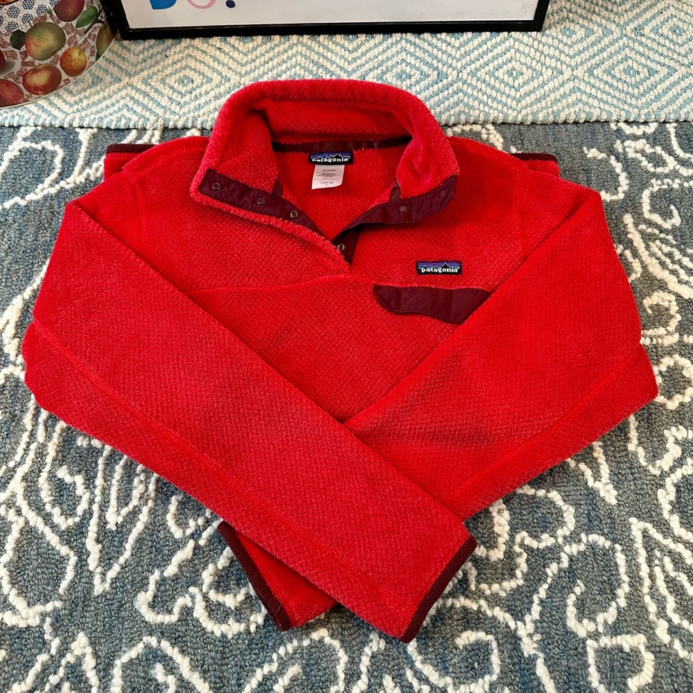 Patagonia Pimento Red Re-Tool half snap pullover